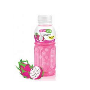 Çiğnenebilir Hindistancevizi Meyve Küplü Ejder Meyve Aromalı İçecek  - 330mL